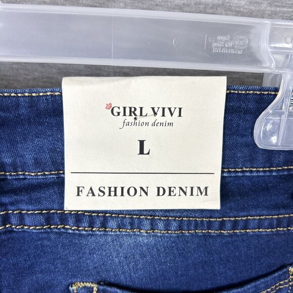 Girl Vivi Collection Women’s Jeans Size L / Skinny / Ripped / BNWT - Picture 8 of 10
